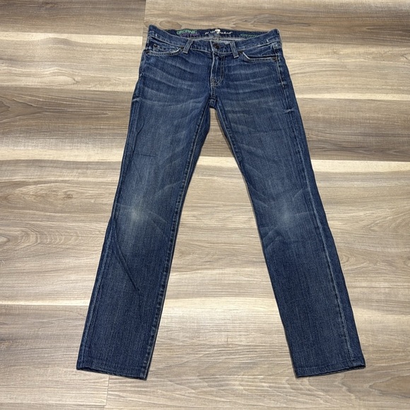 7 for All Mankind Blue Organic Cotton Super Skinny Jeans size 25 - Picture 1 of 10
